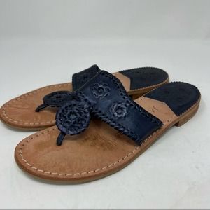 Jack Rogers Nantucket Hampton Leather Sandals